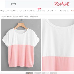 ROMWE Two Tone Tee